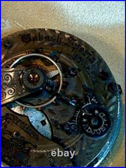 Antique WABASH SPECIAL Swiss POCKET WATCH MOVEMENT ONLY No Case/Key REPAIR PARTS