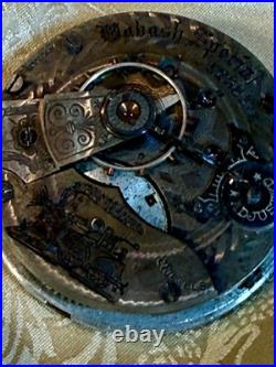 Antique WABASH SPECIAL Swiss POCKET WATCH MOVEMENT ONLY No Case/Key REPAIR PARTS