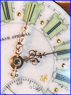 Antique WABASH SPECIAL Swiss POCKET WATCH MOVEMENT ONLY No Case/Key REPAIR PARTS