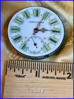Antique WABASH SPECIAL Swiss POCKET WATCH MOVEMENT ONLY No Case/Key REPAIR PARTS