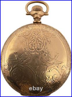 Antique Wadsworth Hunter Pocket Watch Case for 16 Size Gold Filled w Guilloche