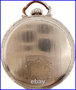 Antique Wadsworth Pocket Watch Case 12 Size 10k White Gold Filled Fixed Bow