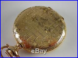 Antique Waltham 16s Very Beautiful Gold Filled Hunter's case pocket watch. 1908