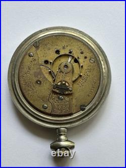 Antique Waltham 18 Size 17 Jewel Adjusted Pocket Watch Runs Silveroid Case