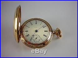 Antique Waltham 18s Beautiful Gold Filled Hunter's case pocket watch. Made 1903