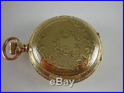 Antique Waltham 18s Beautiful Gold Filled Hunter's case pocket watch. Made 1903