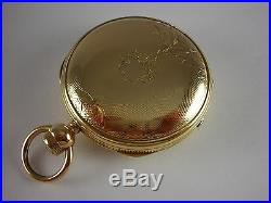 Antique Waltham 18s Civil War 18s key wind pocket watch. Gold filled case. 1864