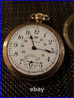 Antique Waltham 23 Jewel Rail Road Grade Vanguard Pocket Watch Serviced gf case