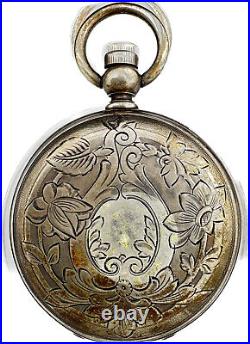Antique Waltham 2 oz Hunter Pocket Watch Case for 18 Size Key Wind Coin Silver