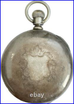 Antique Waltham 3 Oz Open Face Pocket Watch Case for 18 Size Coin Silver