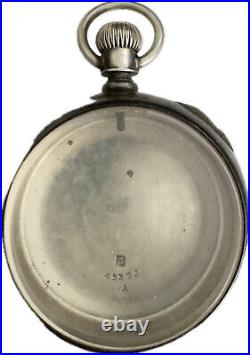 Antique Waltham 3 Oz Open Face Pocket Watch Case for 18 Size Coin Silver