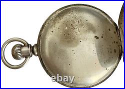 Antique Waltham 3 Oz Open Face Pocket Watch Case for 18 Size Coin Silver