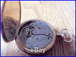 Antique Waltham 8 Size 14k Solid Gold Hunter Case Pocket Watch