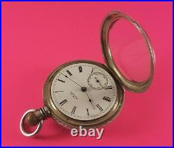 Antique Waltham Champion Pocket Watch KSKW 18 Size 11 Jewels Coin Silver Case