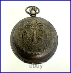 Antique Waltham Grade E 6s Pocket Watch Coin Silver Case Runs Intermittent