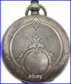 Antique Waltham Hunter Pocket Watch Case for 18 Size Key Wind Sterling Silver