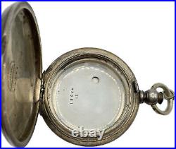 Antique Waltham Hunter Pocket Watch Case for 18 Size Key Wind Sterling Silver