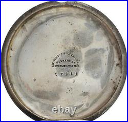 Antique Waltham Hunter Pocket Watch Case for 18 Size Key Wind Sterling Silver