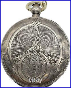 Antique Waltham Hunter Pocket Watch Case for 18 Size Key Wind Sterling Silver