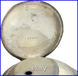 Antique Waltham Hunter Pocket Watch Case for 18 Size Key Wind Sterling Silver