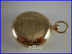 Antique Waltham Model 1857 18s key wind pocket watch. Gold filled J. Boss case