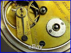 Antique Waltham Model 1859 Civil War 18s key wind pocket watch. Eagle case. 1864