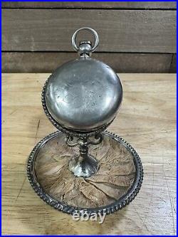 Antique Waltham Model 1877 11j Size 18s Pocket Watch With B82 Silver Case