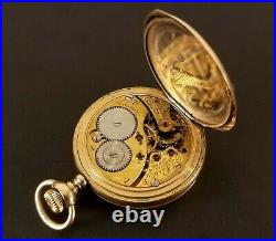 Antique Waltham PS Bartlett Pocket Watch Gold Fill Hunter Case 16 Jewels 0 Size