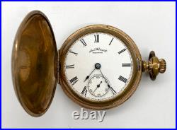 Antique Waltham P. S. Bartlett Pocket Watch 14K Gold Filled Hunter Case 1888
