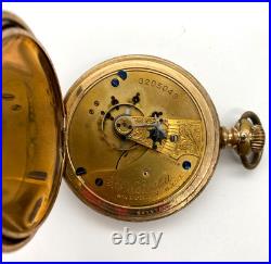 Antique Waltham P. S. Bartlett Pocket Watch 14K Gold Filled Hunter Case 1888