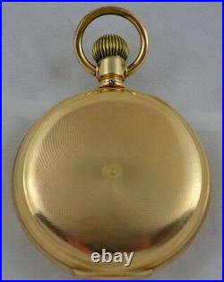 Antique Waltham Pocket Watch 14K Gold with Hunter Case 1892 Vanguard Railroad