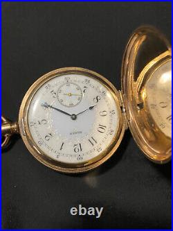 Antique Waltham Pocket Watch 14kt Gold Case 17 Jewels