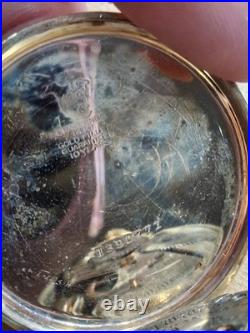 Antique Waltham Pocket Watch 17 Jewels Gold Filled Case Roman Dial