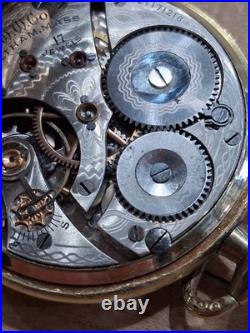Antique Waltham Pocket Watch 17 Jewels Gold Filled Case Roman Dial