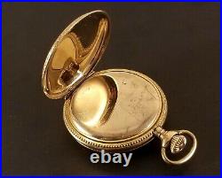 Antique Waltham Pocket Watch Gold Fill Hunter Case 7 Jewels 0 Size Ca. 1906