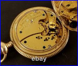 Antique Waltham Pocket Watch Gold Fill Hunter Case 7 Jewels 0 Size Ca. 1906