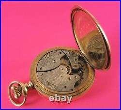 Antique Waltham Pocket Watch Gold Fill Hunter Case 7 Jewels 6 Size Ca. 1896