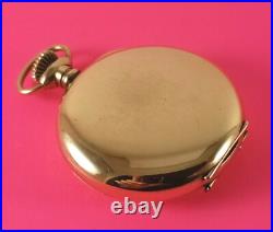 Antique Waltham Pocket Watch Gold Fill Hunter Case 7 Jewels 6 Size Ca. 1896