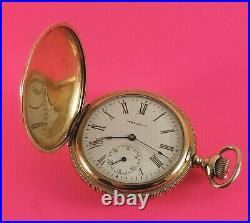 Antique Waltham Pocket Watch Gold Fill Hunter Case 7 Jewels 6 Size Ca. 1903