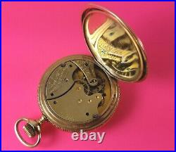 Antique Waltham Pocket Watch Gold Fill Hunter Case 7 Jewels 6 Size Ca. 1903