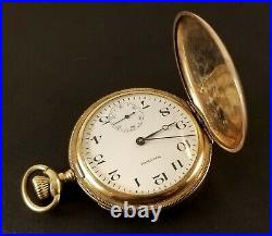 Antique Waltham Pocket Watch Gold Filled Hunter Case 16 Size Ca. 1922