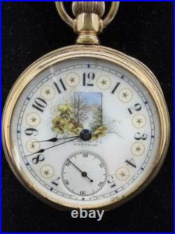 Antique Waltham Pocket Watch Survey Champion Gold Filled Case -c. 1900