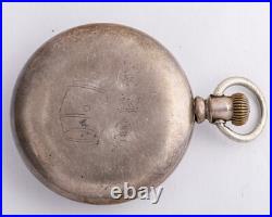 Antique Waltham Pocket Watch for restoration 16S 15J with No. 1 Coin Silver Case