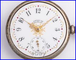 Antique Waltham Pocket Watch for restoration 16S 15J with No. 1 Coin Silver Case