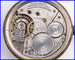 Antique Waltham Pocket Watch for restoration 16S 15J with No. 1 Coin Silver Case