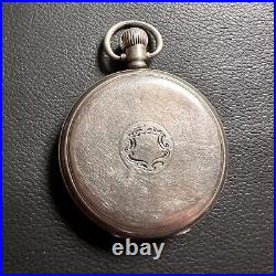 Antique Waltham USA Pocket Watch 1919 Birmingham Sterling Silver Case As Found