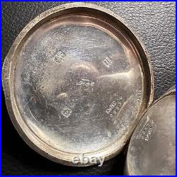 Antique Waltham USA Pocket Watch 1919 Birmingham Sterling Silver Case As Found