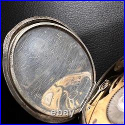 Antique Waltham USA Pocket Watch 1919 Birmingham Sterling Silver Case As Found