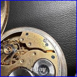 Antique Waltham USA Pocket Watch 1919 Birmingham Sterling Silver Case As Found