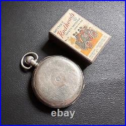 Antique Waltham USA Pocket Watch 1919 Birmingham Sterling Silver Case As Found